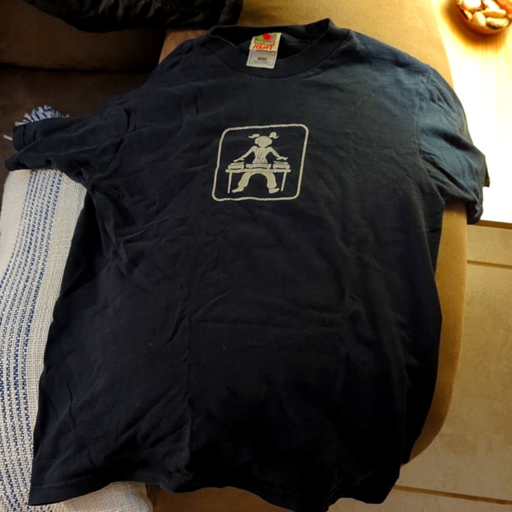 SOLDFemale D.J t shirt vintage over 2o years old cracking in graphic RARE - Picture 1 of 3